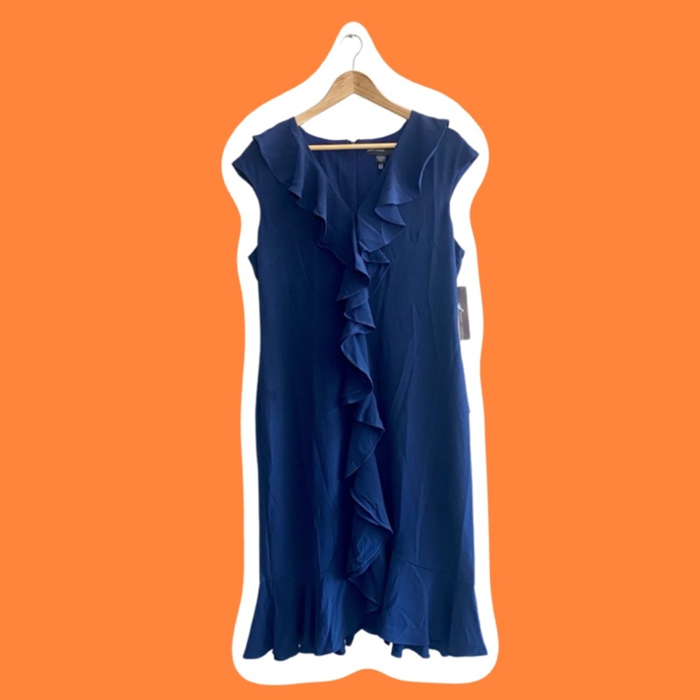 NWT Maggy London Ankle Length Navy Sheath Dress